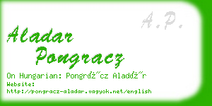 aladar pongracz business card